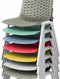 Kantinestoel Flex Frame Wit Zitting Geel