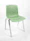Kantinestoel Flex Frame Wit Zitting Groen