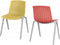Kantinestoel Flex Frame Wit Zitting Rood