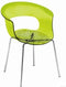 Kantinestoel Italiaans Design recyclebaar Doorschijnend grijs
