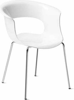 Kantinestoel Italiaans Design recyclebaar Hoogglans rood