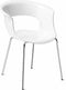 Kantinestoel Italiaans Design recyclebaar Hoogglans wit