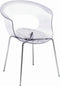 Kantinestoel Italiaans Design recyclebaar Hoogglans wit