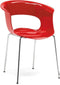Kantinestoel Italiaans Design recyclebaar Hoogglans wit