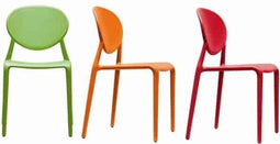 Kantinestoel of tuinstoel Italiaans design Oranje