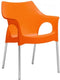Kantinestoel of tuinstoel Modern recyclebaar Grijs