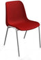 Kantinestoelen Rome kunststof stapelbaar beige koppelbaar