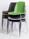 Kantinestoelen Rome kunststof stapelbaar geel koppelbaar