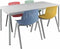 Kantinetafel Basic 120cm breed 60cm diep grijs blad grijs frame rechthoekig