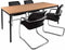 Kantinetafel Basic 160cm breed 80cm diep grijs frame grijs blad rechthoekig