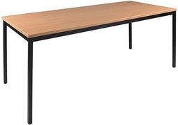 Kantinetafel Basic 80cm breed 80cm diep grijs blad grijs frame rechthoekig