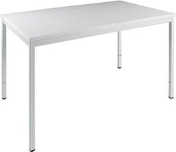 Kantinetafel Basic1 20cm breed 80cm diep wit blad wit frame rechthoekig