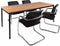 Kantinetafel Basic1 20cm breed 80cm diep wit blad wit frame rechthoekig