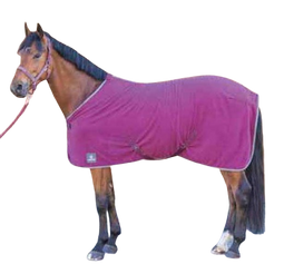 Kantrie Fleece Deken "Economisch" - diep rood - 125 cm