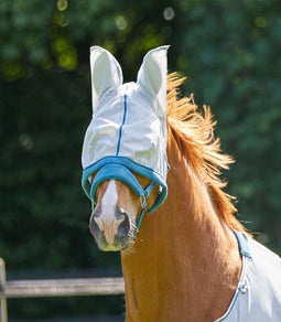 KANTRIE - Vliegenmasker - zilvergrijs - maat Pony