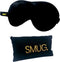 SMUG Slaapmasker met Opbergzakje - 100% Verduisterend - Verstelbaar Oogmasker in Satijn - Zwart