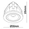 KapegoLED Built in ceiling lamp, Punto Lumi, bulb(s) included, white, warmwhite, beam angle: 50°, constant current, 3,1-3,9V DC, 350 mA, power / power consumption: 1,00 W / 1,00 W, IP44