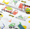 Bouwvoertuigen - vrachtwagens, graafmachines en kranen - beddengoedset voor kinderen - dekbedovertrek 120 cm x 150 cm en kussensloop voor peuters/babybedden