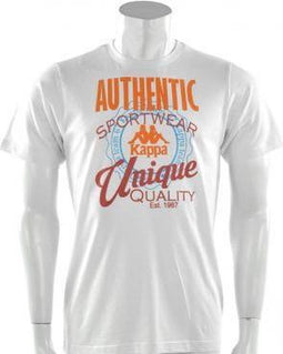 Kappa - Tee Authentic Zulun - Crème - Heren - maat XL