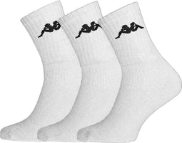 Kappa - Trisper Tennis Sock 3 pack - Witte Sokken - 43 - 46 - Wit