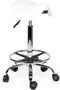 Kapperskruk Wit zithoogte 50CM t/m 68CM Met voetring