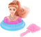 Kappop Glamour met Haarborstel, 9cm