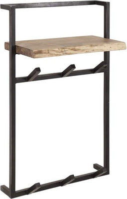 Kapstok air solid hoog 6 haken Acacia