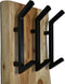 Kapstok Live Edge - 25x13x60 - Naturel - Acaciahout/metaal