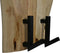 Kapstok Live Edge - 25x13x60 - Naturel - Acaciahout/metaal