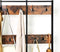 Kapstok met schoenenrek - rustiek bruin - 100 x 40 x 186 cm - 24 haken