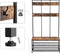 Kapstok met schoenenrek - rustiek bruin - 100 x 40 x 186 cm - 24 haken