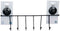 Kapstok voor deur Berilo CN-W6753-4P Zwart Staal ABS 39 x 16 x 4,9 cm (12 Stuks)