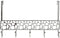 Kapstok voor deur DKD Home Decor 32 x 10 x 19 cm Zilverkleurig Metaal Blommor
