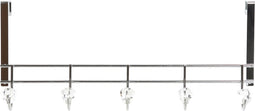 Kapstok voor deur DKD Home Decor 8424001835256 47 x 10 x 22 cm Zilverkleurig Metaal Transparant