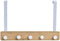 Kapstok voor deur Home ESPRIT Wit Metaal Bamboe 38,5 x 4,8 x 25,5 cm