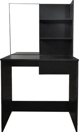 Kaptafel - make up visagie opmaaktafel - toilettafel - met spiegel - zwart