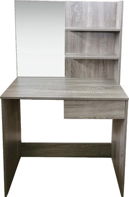 Kaptafel make-up visagie opmaaktafel - toilettafel - met spiegel - bruin