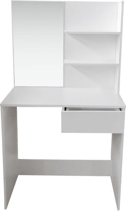 Kaptafel make-up visagie opmaaktafel - toilettafel - met spiegel - wit