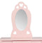 Kaptafel make up visagie tafel hartje design kinderkamer meisje met krukje roze