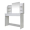 Kaptafel toilet make up visagie opmaaktafel met spiegel lade en opbergplanken wit