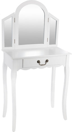 KAPTAFEL WIT HOUT MET SPIEGELS 65 x 36 x 128 cm