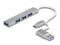 Delock 64214 - USB Hub - 4 poorten USB 3.2 Gen 1 Type-A + Type-C - Zilver