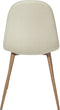 BRUCE - Eetkamerstoel - Beige - Polyester