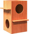 vidaXL - Kattenhuis - 43x43x60 - cm - massief - grenenhout - wasbruin