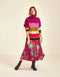 Karakter pullover long sleeves col 10 multi stripe raspberry radiance Pink: S