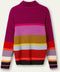 Karakter pullover long sleeves col 10 multi stripe raspberry radiance Pink: XS
