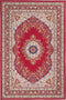 KARAMAN - Laagpolig vloerkleed - Rood - 140 x 200 cm - Polyester
