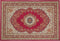 KARAMAN - Laagpolig vloerkleed - Rood - 140 x 200 cm - Polyester