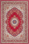 KARAMAN - Laagpolig vloerkleed - Rood - 140 x 200 cm - Polyester