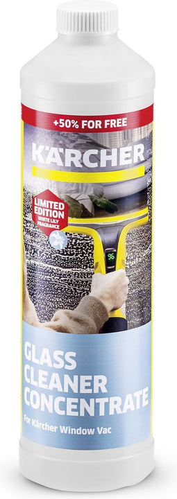 Kärcher Window Vac Ruitenreinigingsconcentraat RM 500, 750 ml - 50% gratis - Limited Edition - Witte Lelie - Streepvrij resultaat - Vuilafstotende werking